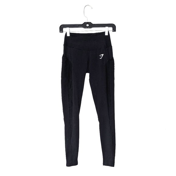 GYMSHARK Black Full Length Sleek Sculpture Mesh Sheer Panel Size XS - Picture 2 of 16